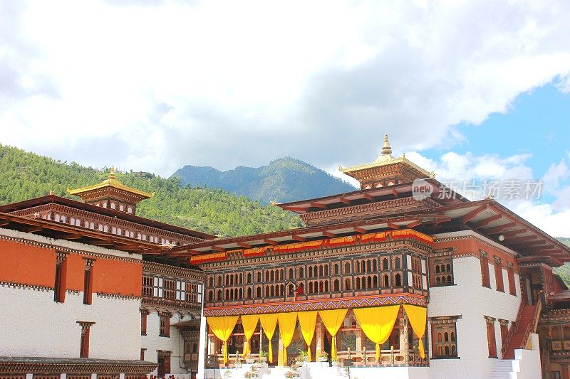 不丹——Tashichho Dzong位于不丹的廷布